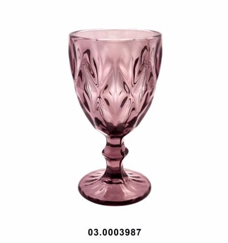 Jogo de 6 Copos Vinho Diamond Rosado 200Ml - Image 1