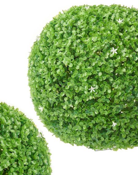 Bola Artificial Verdes C/Flores 37Cm - Image 1