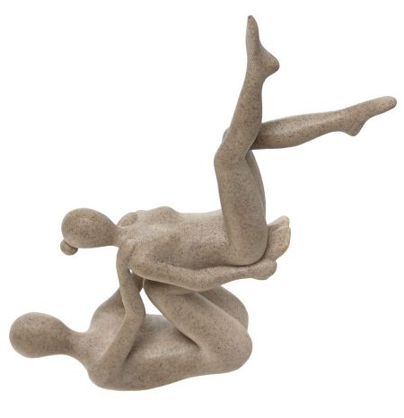 Figura Resina Par Ioga Bege 20X10X50 - Image 1