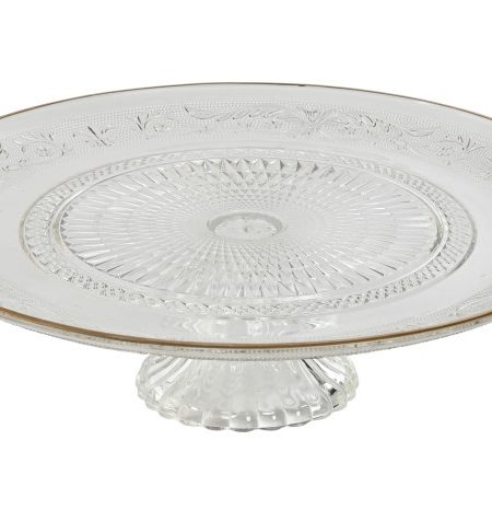 Centro Mesa Vidro C/Pé 33X9 Fio Ouro - Image 1