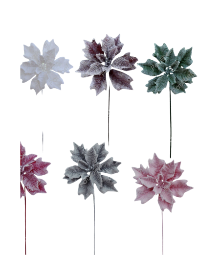 Haste Natal Ponsetia Flocada 60x20 Srt. 3 - Image 1