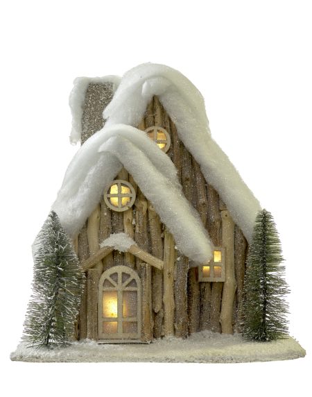 Casa de Madeira Natal c/ Led's 30x22x32 - Image 1