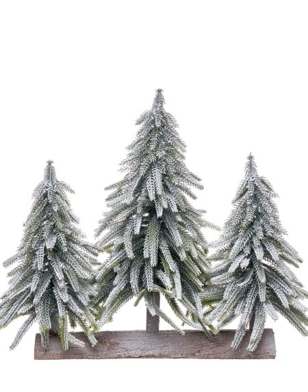 Conjunto de 3 Árvores Natal c/ Neve 35x36 - Image 1