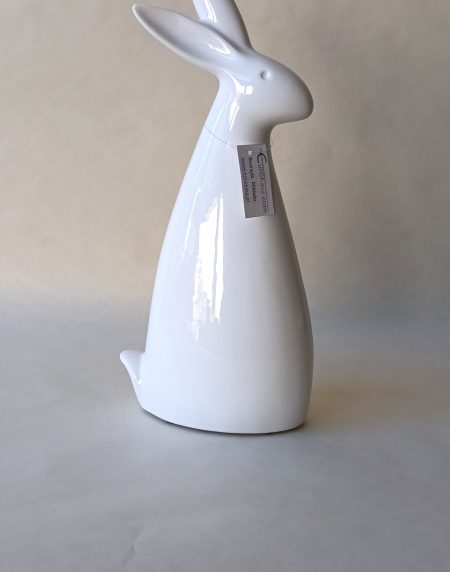 Coelho Vidro Branco 33.5x15.5cm - Image 1