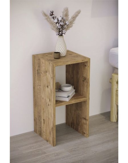 Consola/Mesa 1 Prateleira Natural 30x30x60 - Image 1