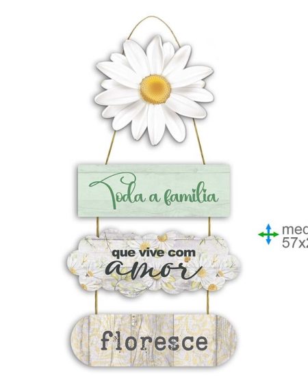 Placa de Parede Família MDF 57x23cm - Image 1