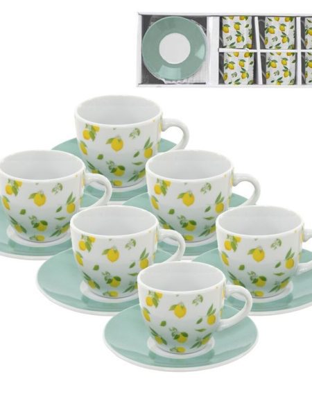 Jogo de 6 Chávenas de Café Limões 90ml 9x6cm - Image 1