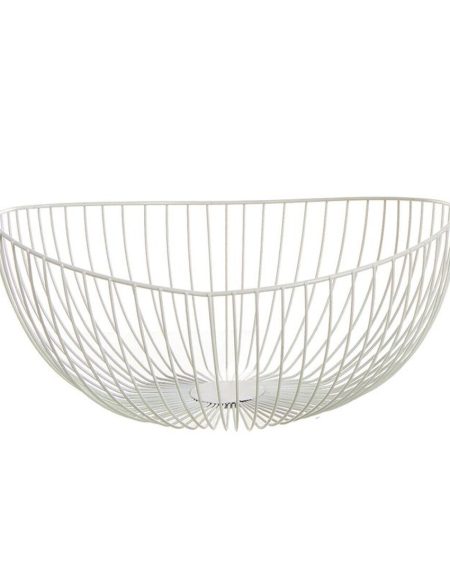 Centro Metal Branco Oval - Image 1