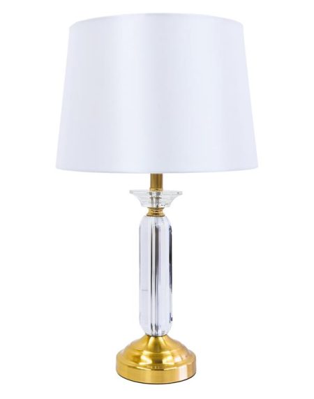 Candeeiro Mesa Metal/Vidro Base Ouro 52X13X30Cm - Image 1