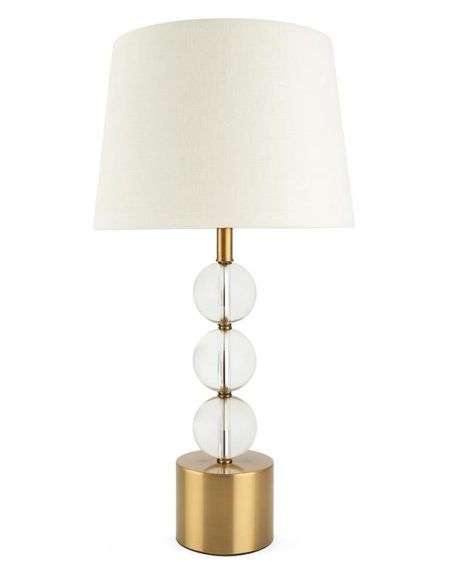 Candeeiro Mesa Metal/Vidro Base Ouro 62X12X30Cm - Image 1