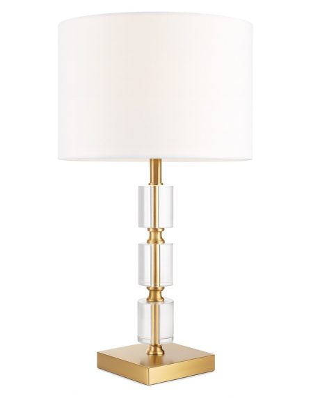 Candeeiro Mesa Metal/Vidro Base Ouro 52X12X28Cm - Image 1