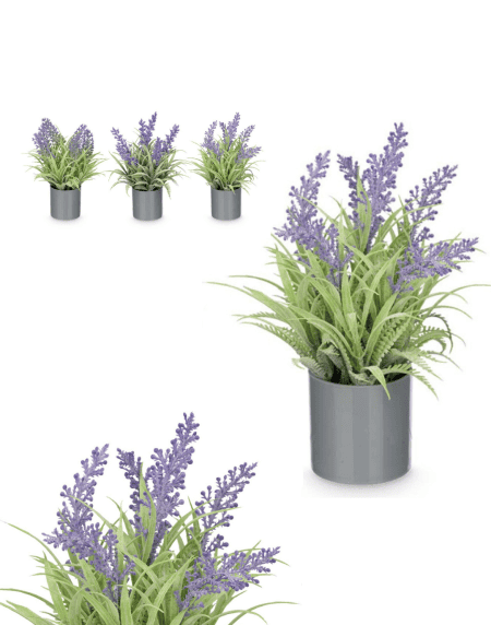 Centro de Flores Lavanda com Vaso para decoração de interiores Eurokasa