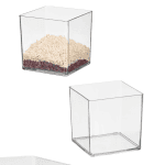 Jarra quadrada em acrílico transparente para decoração elegante Eurokasa