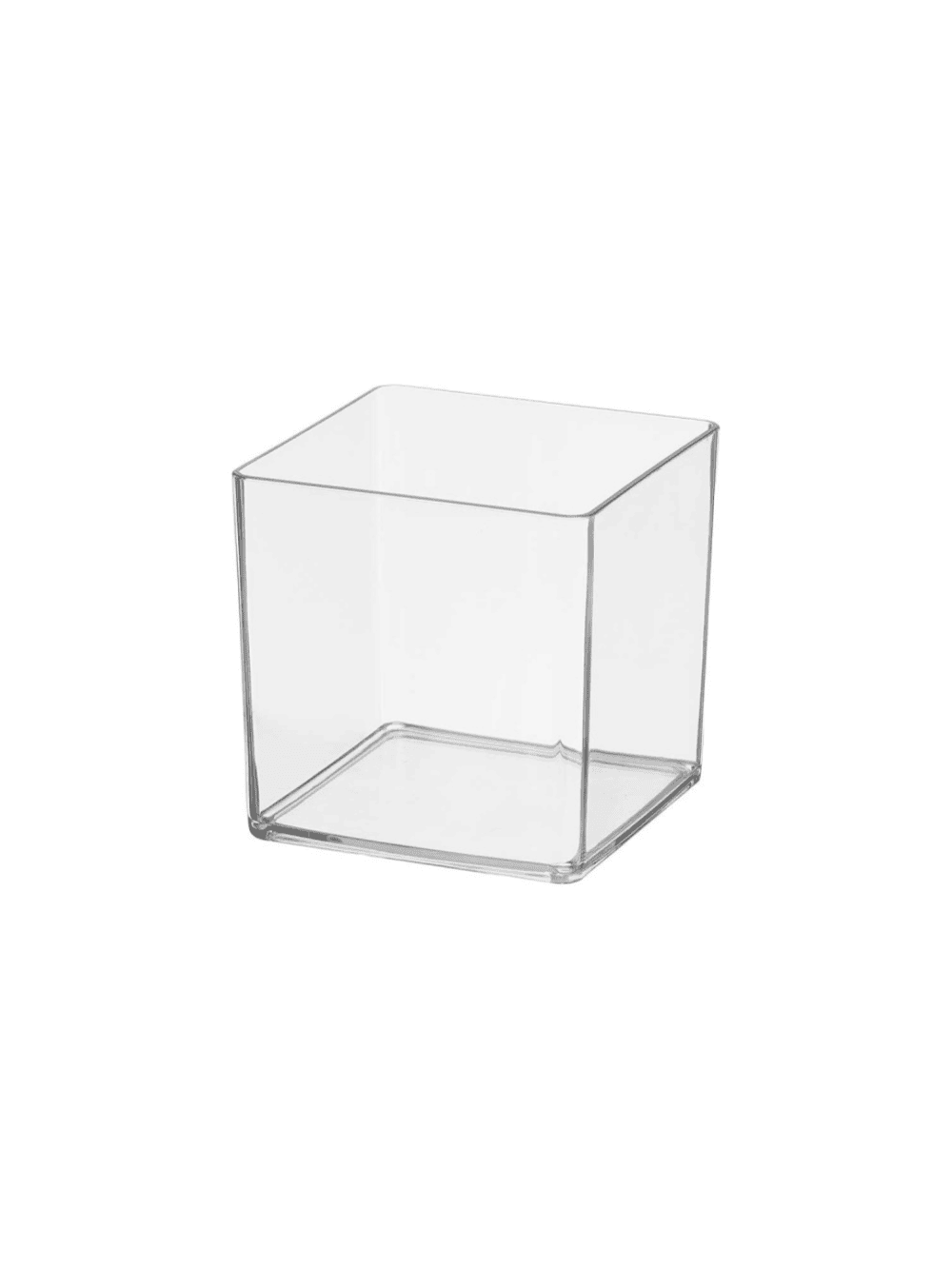 Jarra quadrada em acrílico transparente para decoração elegante Eurokasa