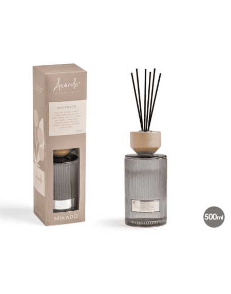 Difusor mikado com fragrância a frutos vermelhos e varetas pretas Eurokasa
