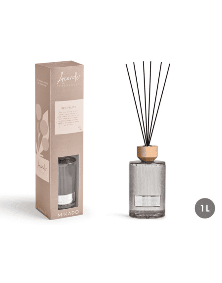 Difusor mikado com fragrância a frutos vermelhos e varetas pretas Eurokasa