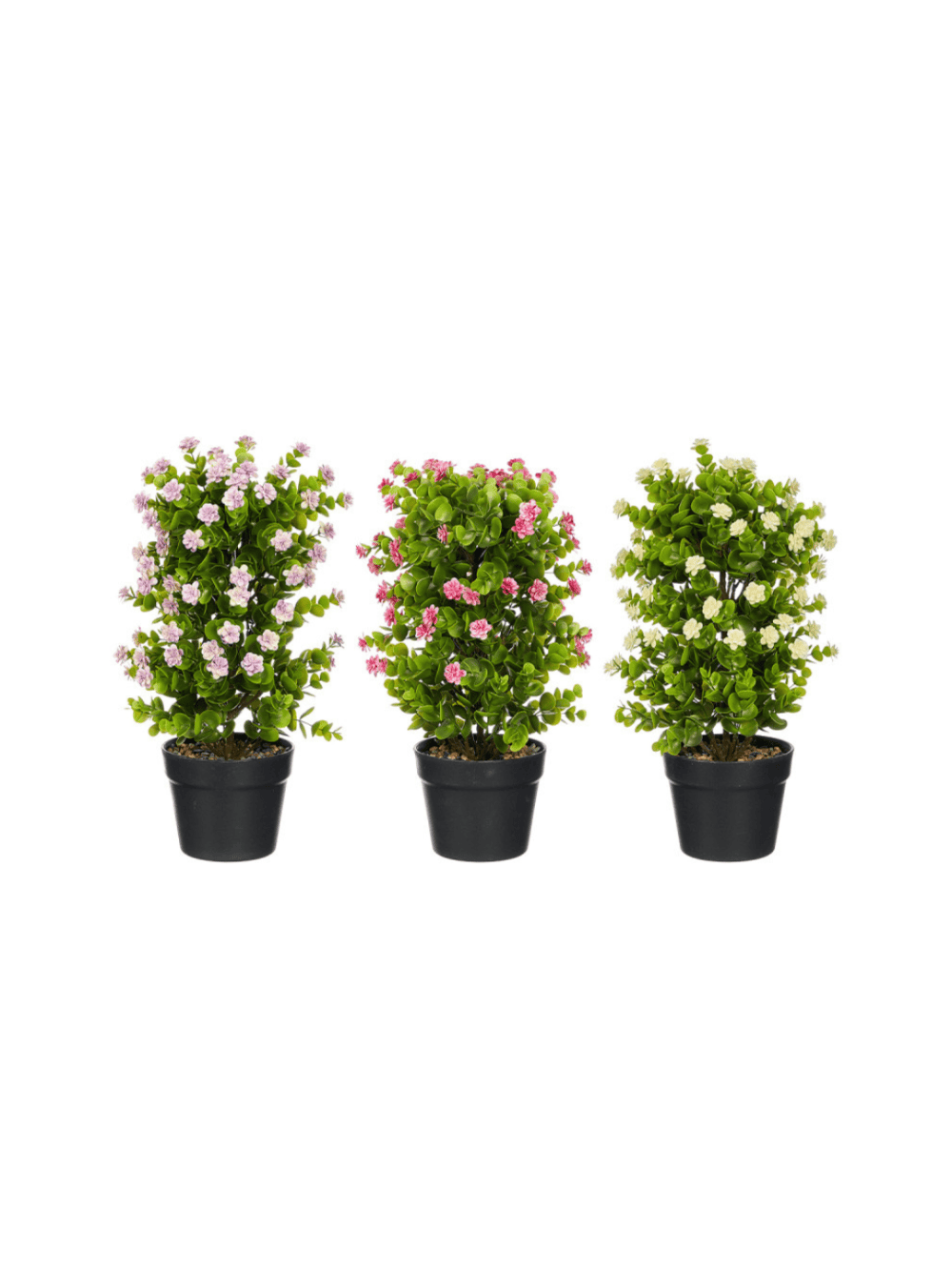 Planta artificial com vaso de folhagem e flores para decoração de interiores Eurokasa