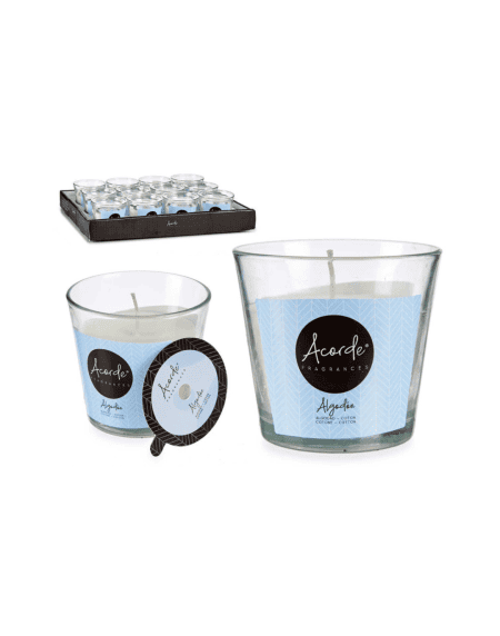 Vela perfumada em copo de vidro aromática em ambiente decorado Eurokasa