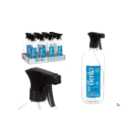 Pulverizador em PVC Berilo de 1000ml transparente com gatilho preto Eurokasa