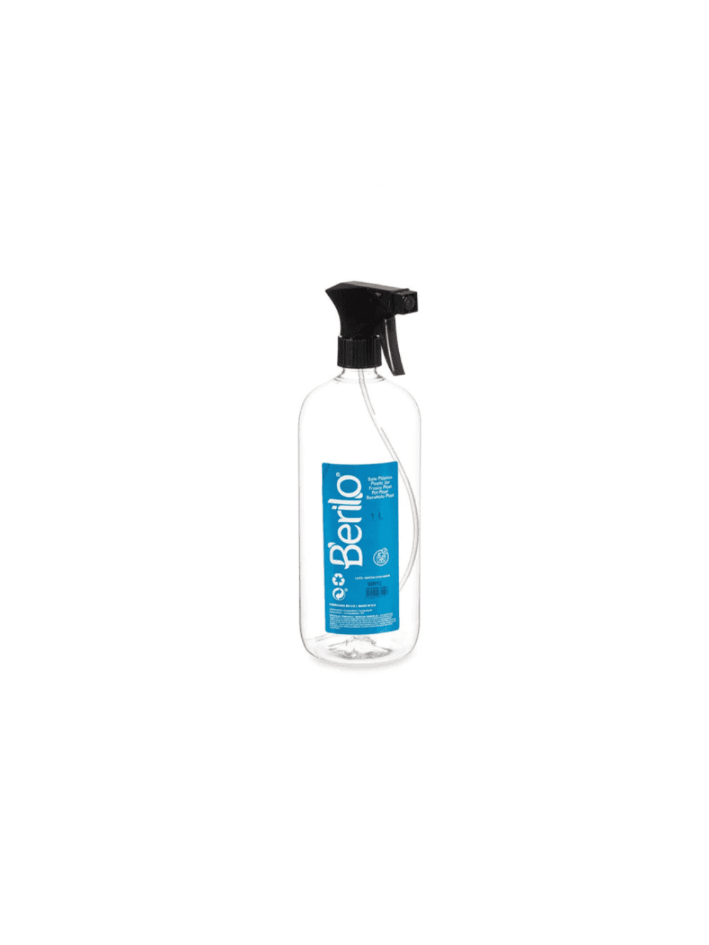 Pulverizador em PVC Berilo de 1000ml transparente com gatilho preto Eurokasa