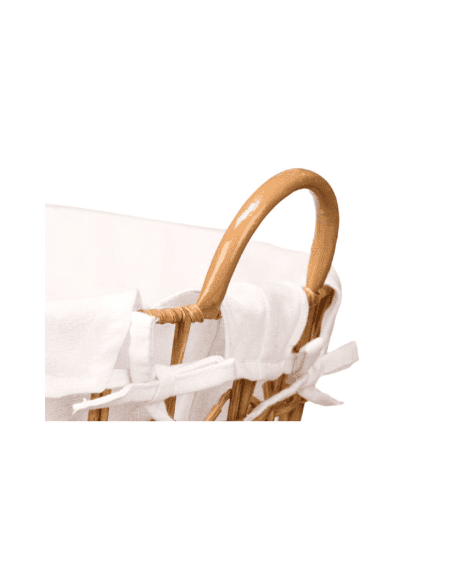 Cesto decorativo com asas em PVC natural para arrumação residencial Eurokasa