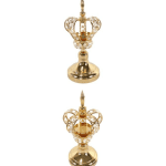 Castiçal em metal com cristal ouro elegante para decoração de interiores Eurokasa
