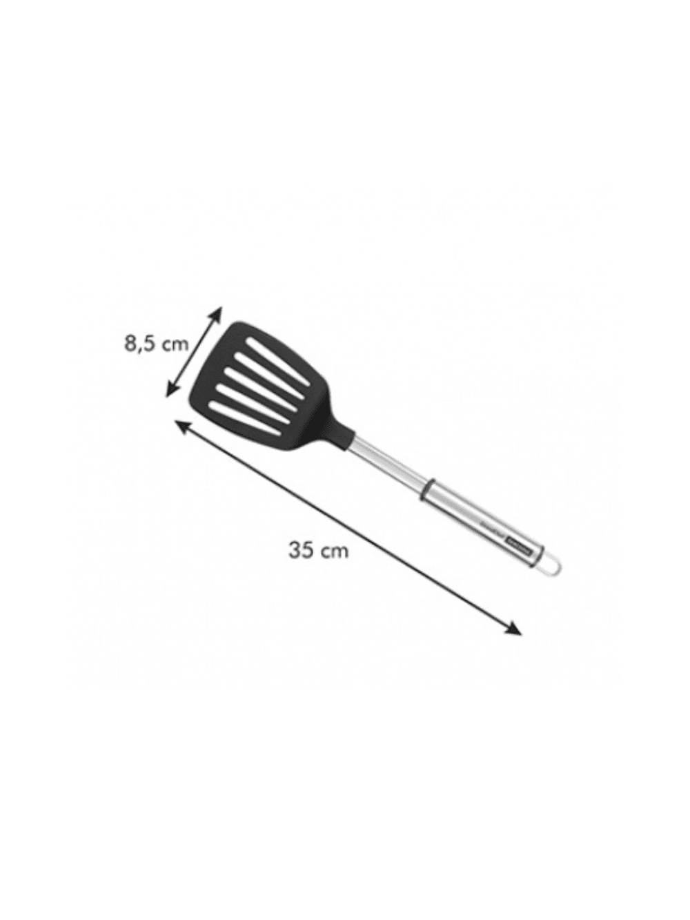 Espátula GrandChef para fritos com ranhuras e cabo de aço inoxidável Eurokasa