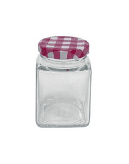 Frasco hermético quadrado xadrez Vichy 120ml para especiarias da Eurokasa
