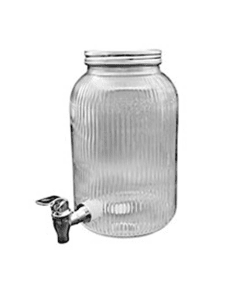 Frasco em vidro com torneira Spitz 4L transparente da Eurokasa