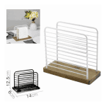 Porta-guardanapos em metal branco Minaia para mesa da Eurokasa