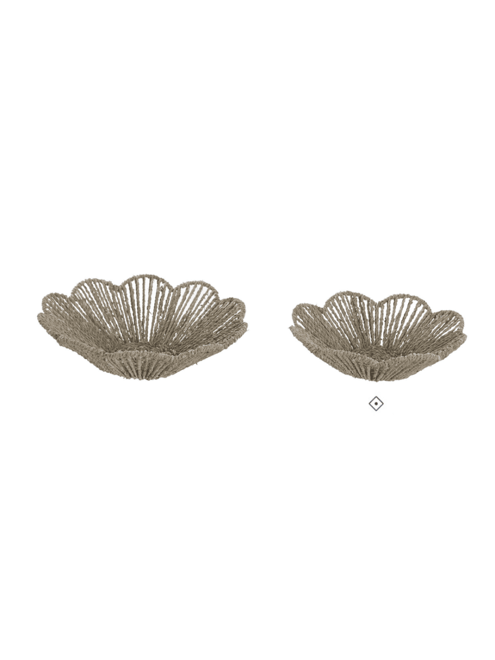 Centro de mesa em metal e seagrass natural artesanal da Eurokasa
