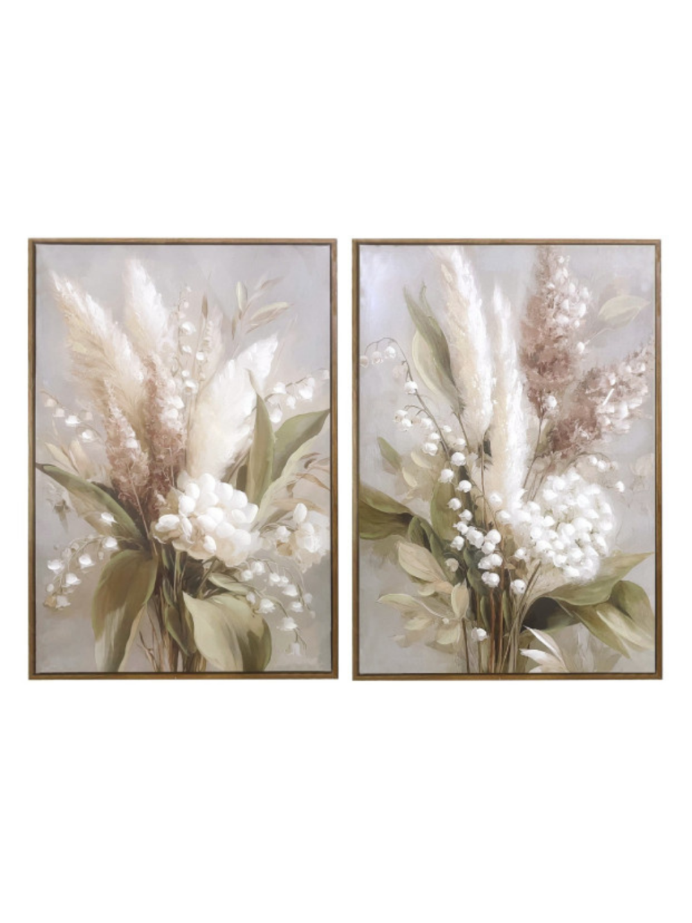 Quadro em tela ramo floral 50x70cm para decoração de paredes da Eurokasa