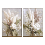 Quadro em tela ramo floral 50x70cm para decoração de paredes da Eurokasa