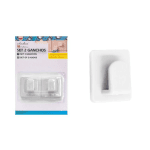 Conjunto de 2 ganchos adesivos em PVC 3kg da Eurokasa
