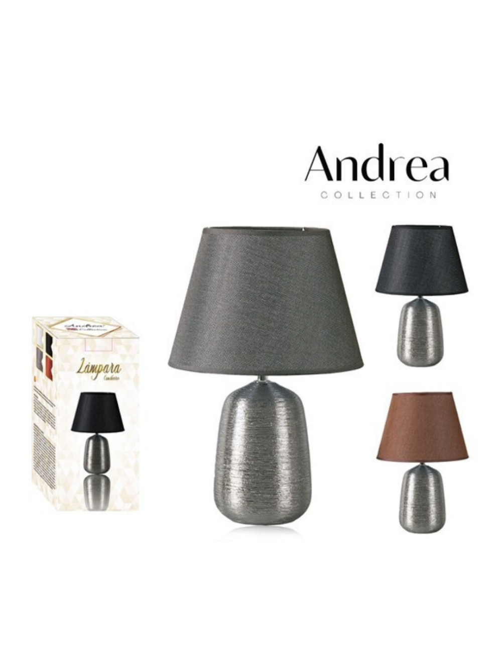 Candeeiro de mesa em cerâmica com abajur 37cm para quarto da Eurokasa
