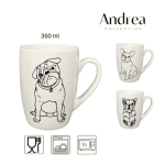Caneca em porcelana Animais 350ml para pequeno-almoço da Eurokasa